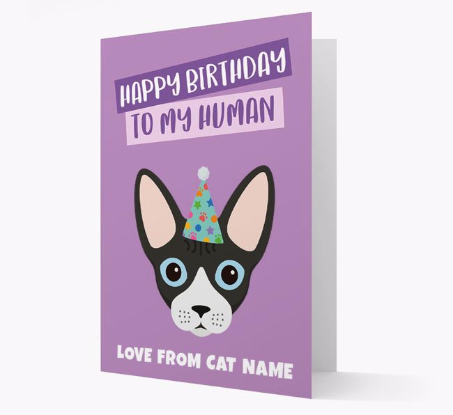 'Happy Birthday to My Human' - Personalised {breedCommonName} Card